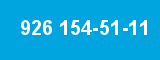 926 154-51-11 926 154-51-11